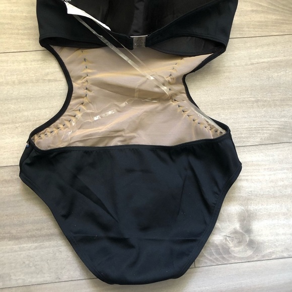 Kenneth Cole Black Blue One Piece Cutout Swimsuit S - Picture 9 of 11